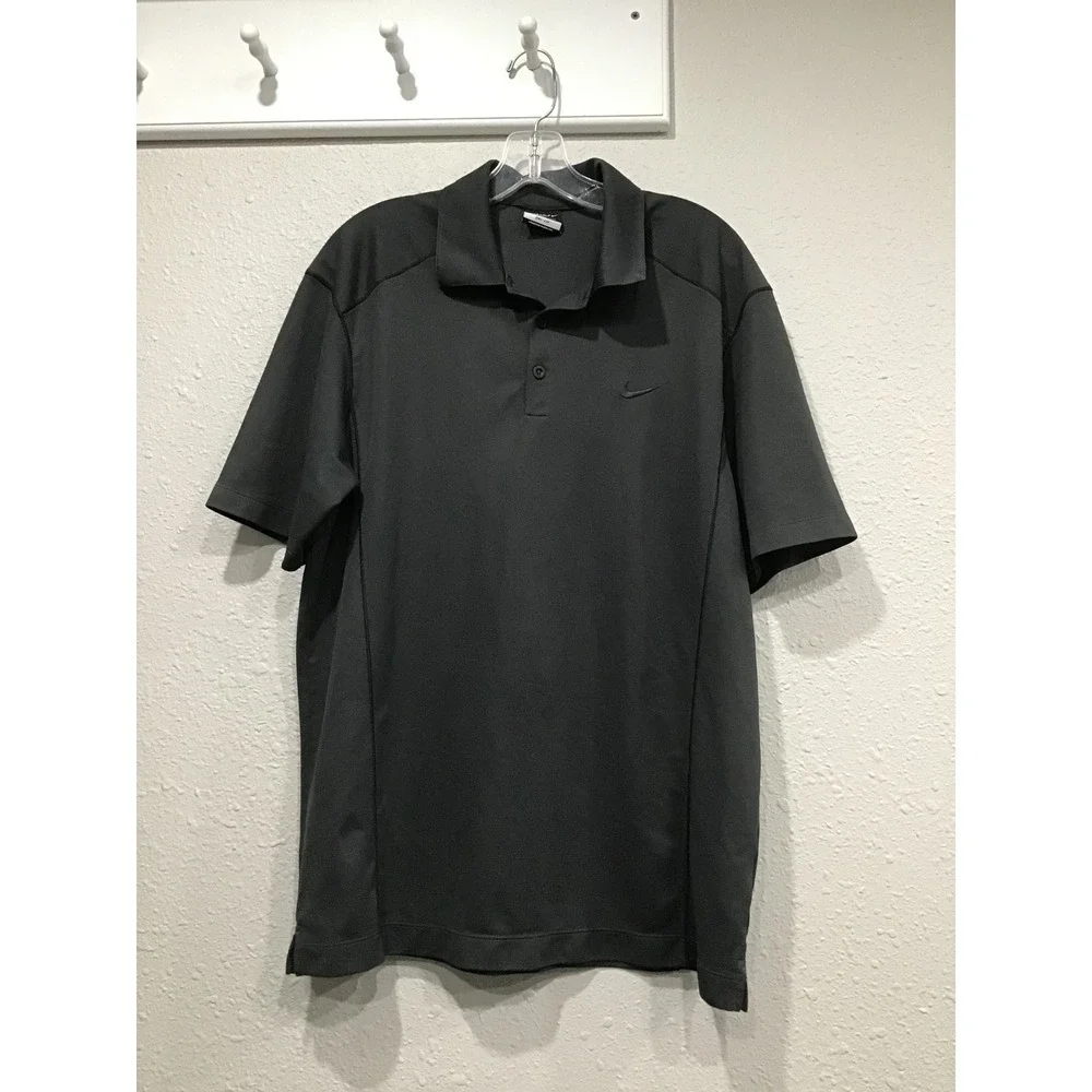 Nike Golf Dri-FIT Polo Men's L Charcoal Gray Athletic Performance Minimal Sporty